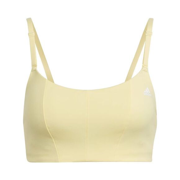 ADIDAS Yoga‎ Studio Light Support Training Sports Bra Plus Size 1X Yellow HL6105 - Picture 1 of 16